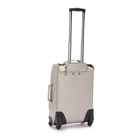 Walizki Kipling Darcey Small Metallic Carry-On Rolling Beżowe | PL 1472IL